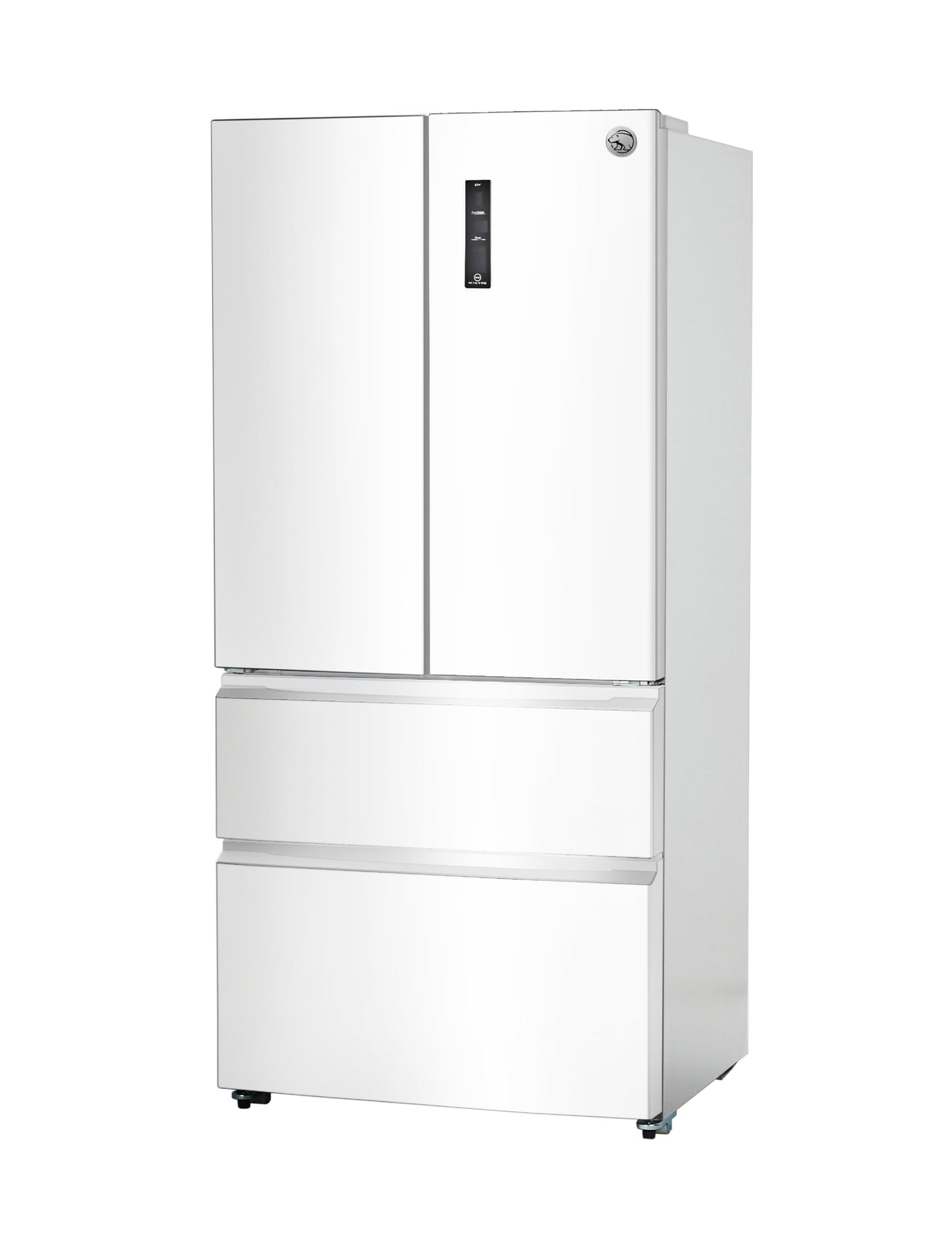 Commercial Cool 18.9 Cu. Ft. French Door Refrigerator, 33 Inch Wide Refrigerator with 2 Bottom Mount Freezer Drawers, Frost Free, LED Lighting, Digital Temperature Control, CCRF1890KW, White