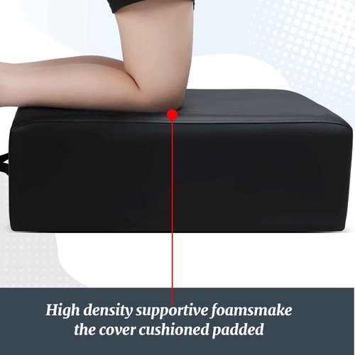 Beeveer Pilates Sitting Box 26 x 15 x 9.5 Inch Pilates Reformer Box Accessories for Women Stamina Strength Balance Flexibility Home Gym Exercise Workout Equipment Supply for All Reformers(Black)