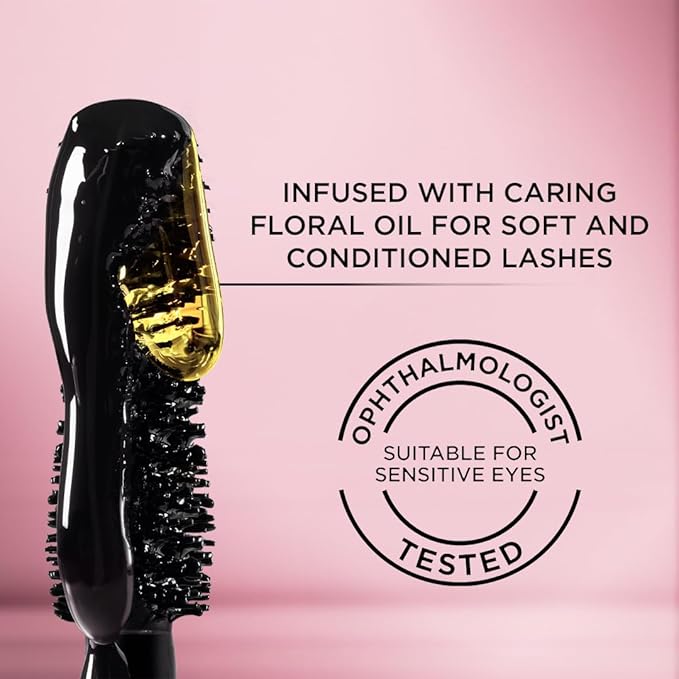 L'Oreal Paris Makeup Voluminous Lash Paradise Mascara, Voluptuous Volume, Intense Length, Feathery Soft Full Lashes, No Flaking, No Smudging, No Clumping, Mystic Black, 0.25 Fl Oz (Pack of 2)