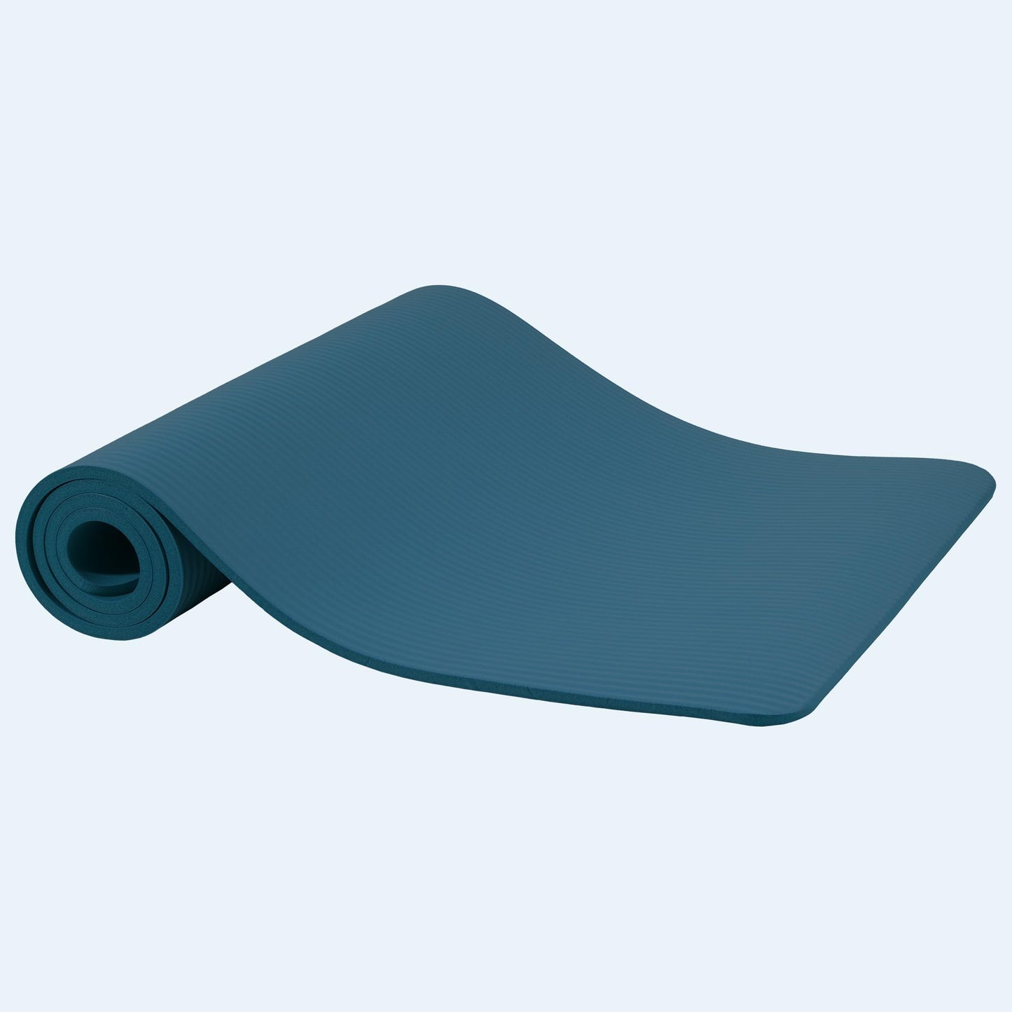 Fitvids 1/2-Inch Thick High Density Foam Exercise Yoga Mat with Carrying Strap, For Cushioning The Body Against Hard Floors, Navy Blue