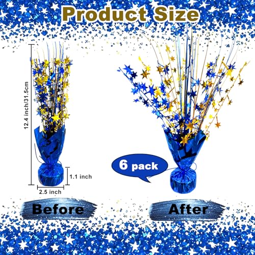 YinNorth 6 Pack Metallic Foil Spray Table Centerpiece Decoration Star Brust Glitter Table Topper Decor for Birthday Gradua...