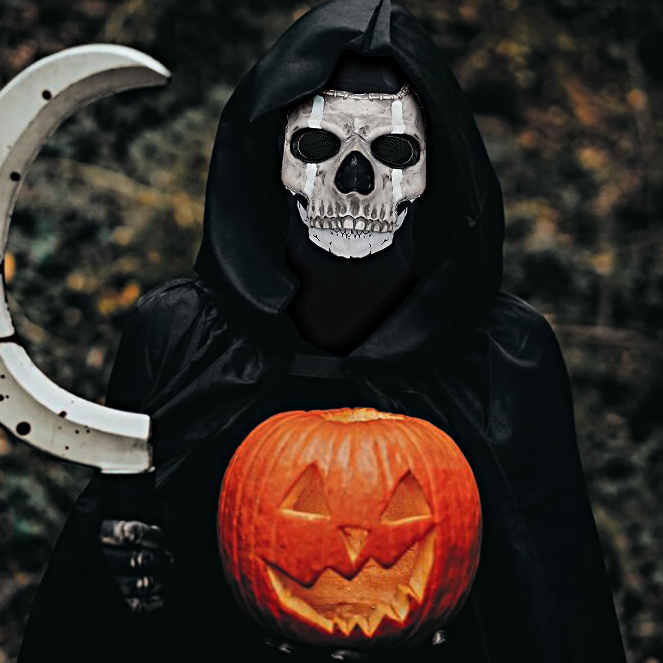 Joukavor Cod Ghost Mask MW2 Mask Skull Face Mask for Cosplay(Style-2)