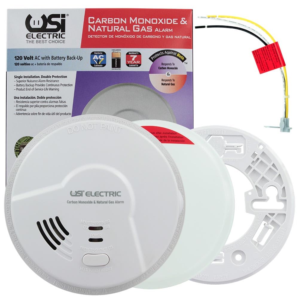 Universal Security Instruments Natural Gas and Carbon Monoxide Detector with Battery Backup (MCN108), with Wholesalehome Cloth