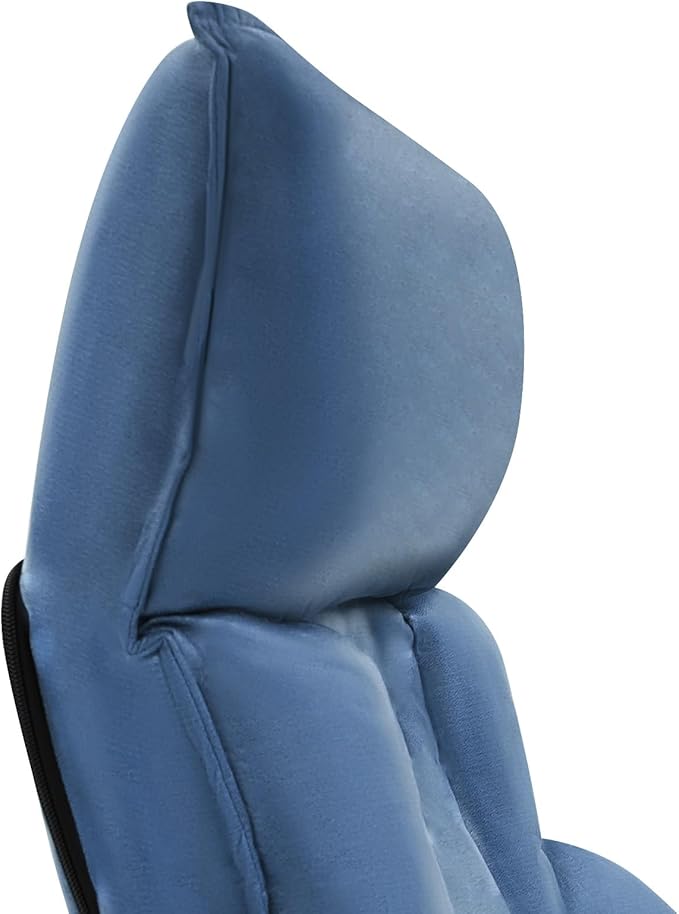 Floor Chair with Back Support, Folding Sofa Chair with 5 Adjustable Position, Cozy Tatami Human Bed with 5 Adjustable Positions for Living Room, Bedroom, Navy Blue