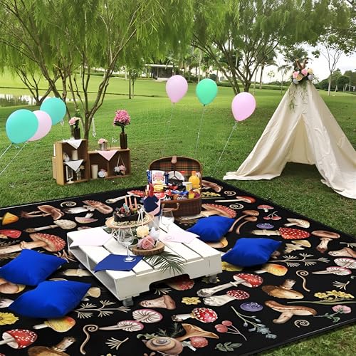 Supfitness Extra Large Picnic Blankets Waterproof Foldable (60 "x 80") Beach Blanket Waterproof Sandproof,3-Layer Thicking...