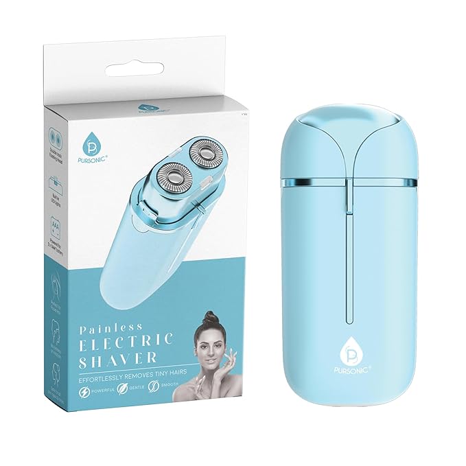 PURSONIC Electric Shaver for Women - Painless Facial Hair Remover, Bikini & Pubic Trimmer, Epilator