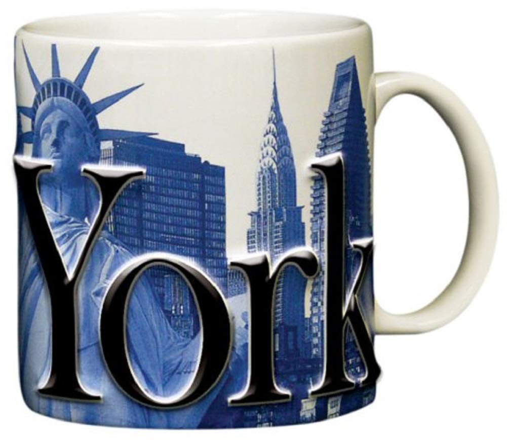 Americaware New York 18oz. Blue Duo Tone Relief Coffee Mug