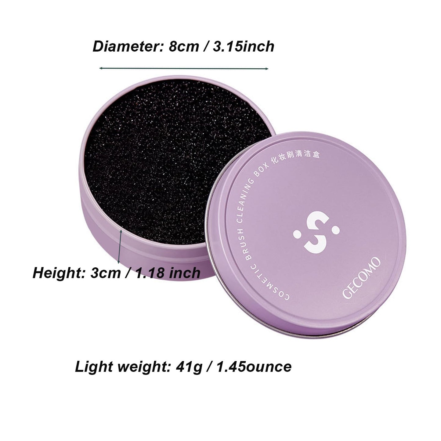 2 Pack Makeup Brush Cleaner Dry Sponge to Remove Eyeshadow Blush Powder Brush Color Change Clean Quickily and Easily Portable fo