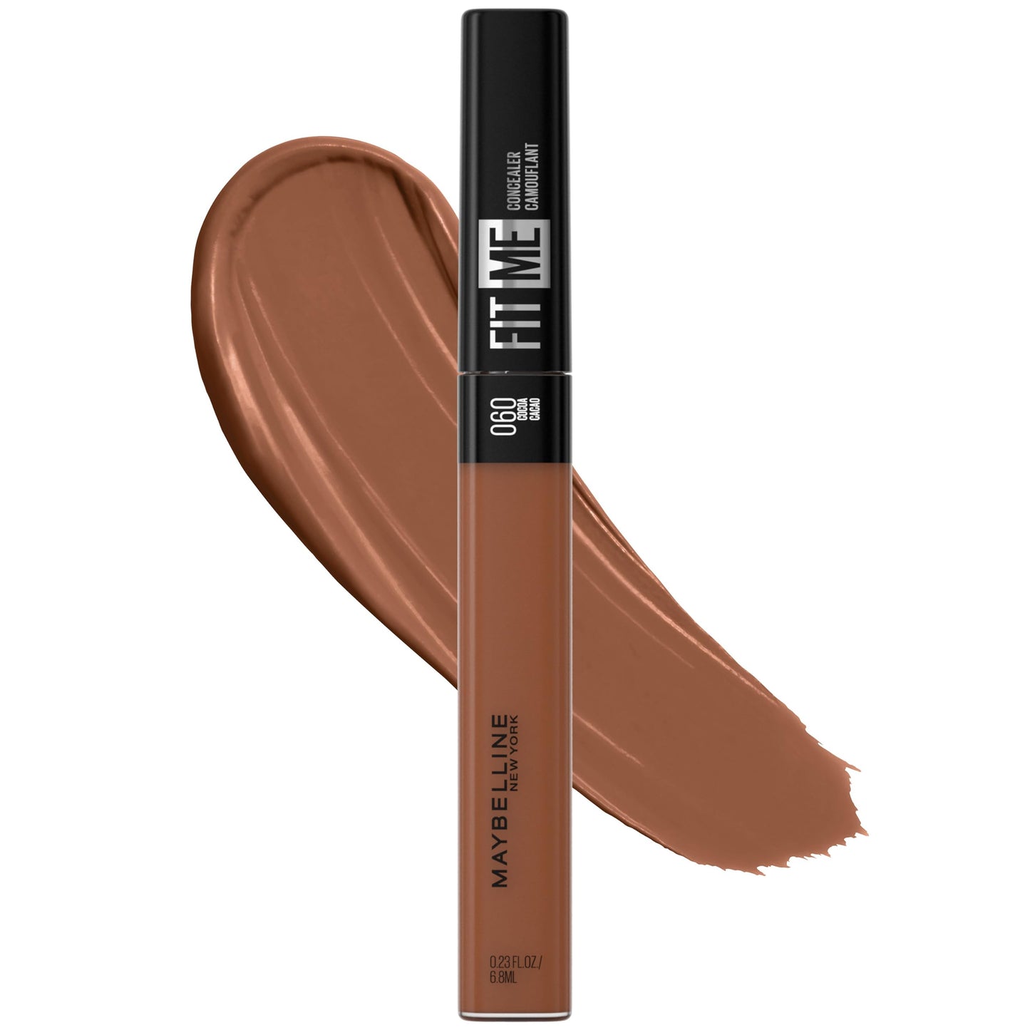 Maybelline New York Fit Me Liquid Concealer Makeup, Natural Coverage, Lightweight, Conceals, Covers Oil-Free, Cocoa, 1 Count (Pa