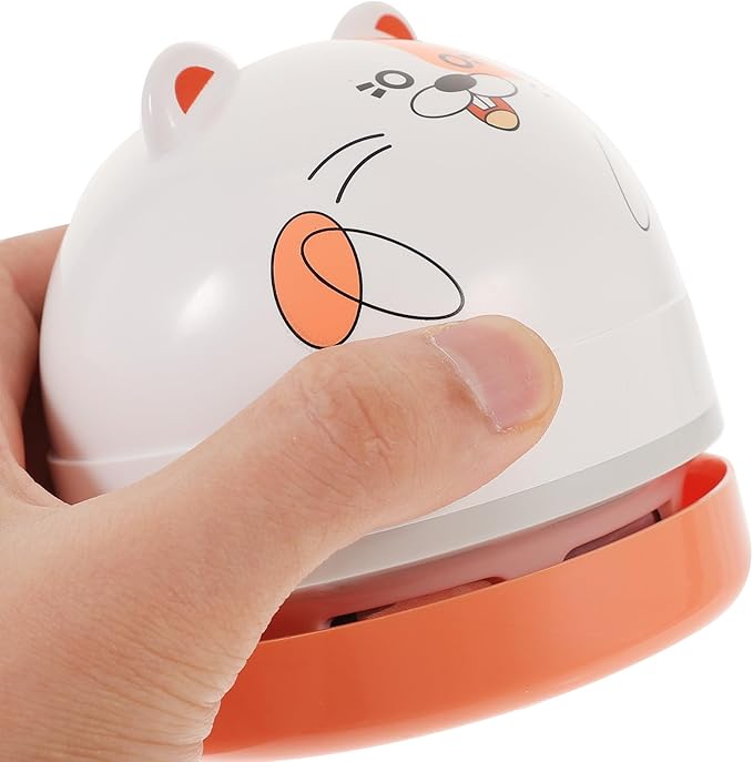 BESPORTBLE Portable Mini Table Vacuum Cleaner Battery Powered Lightweight Desktop Dust Remover for Keyboard Crumbs Hair Car Office Home Use with Brush