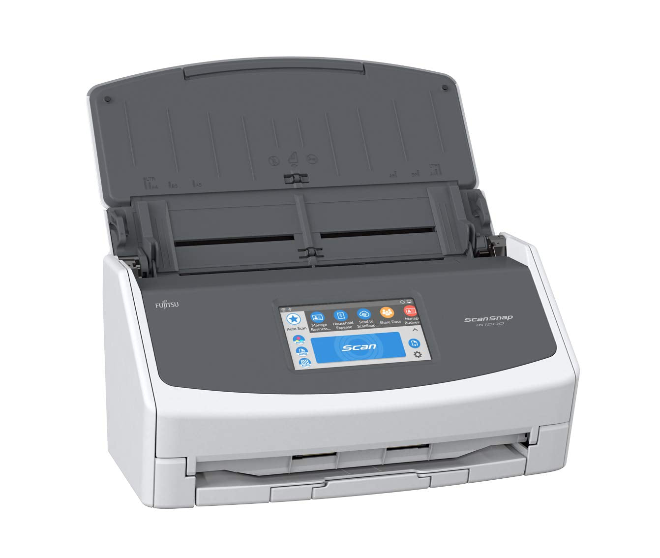 Fujitsu Scansnap Ix1500 Color Duplex Document Scanner With Touch Screen For Mac Or Pc, White (2018 Release)