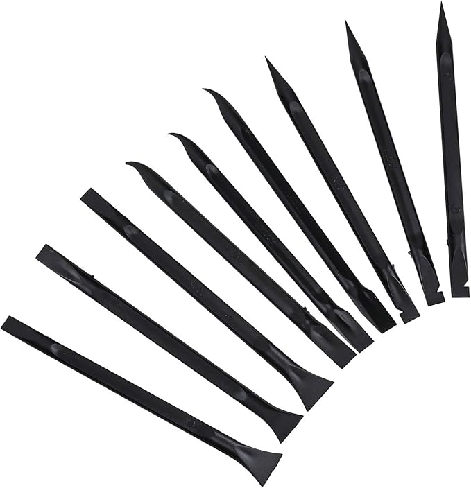 9 Pcs Plastic Scraper Cleaning Tool Set, Multi-Purpose Non-Scratch Hand Tools with Wide, Narrow, Pointed Heads for Removing Dirt, Grease, Stickers, Wax
