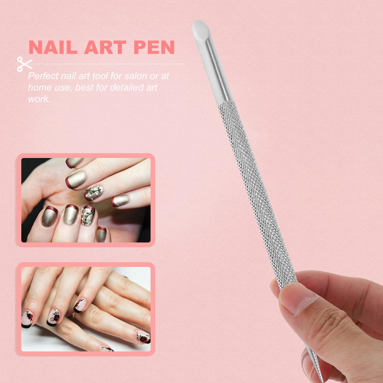Luxshiny 2pcs Cuticle Pusher Tool Cuticle Remover Nail Polish Tools Stainless Steel Gel Fingernails Polish Peeler Manicure Tool