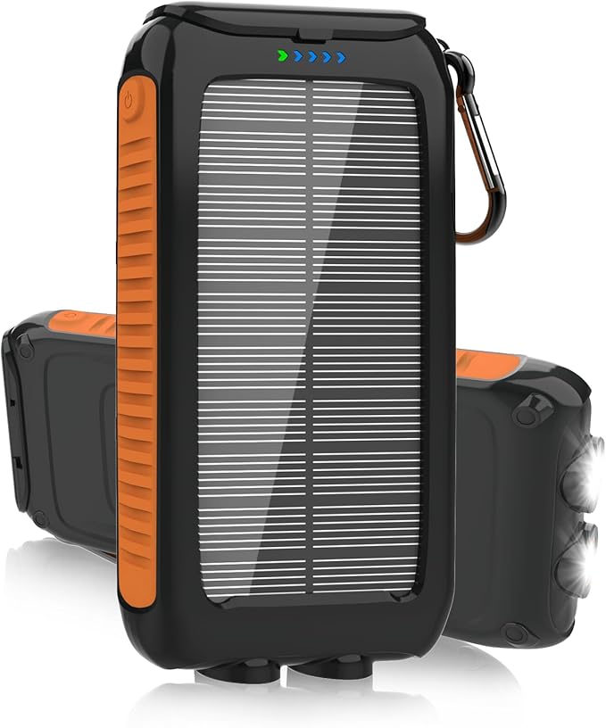 Solar Charger Power Bank 49800mAh - Portable Fast Charging Power Bank with Type-C & Dual USB Ports, Compatible with iPhon...