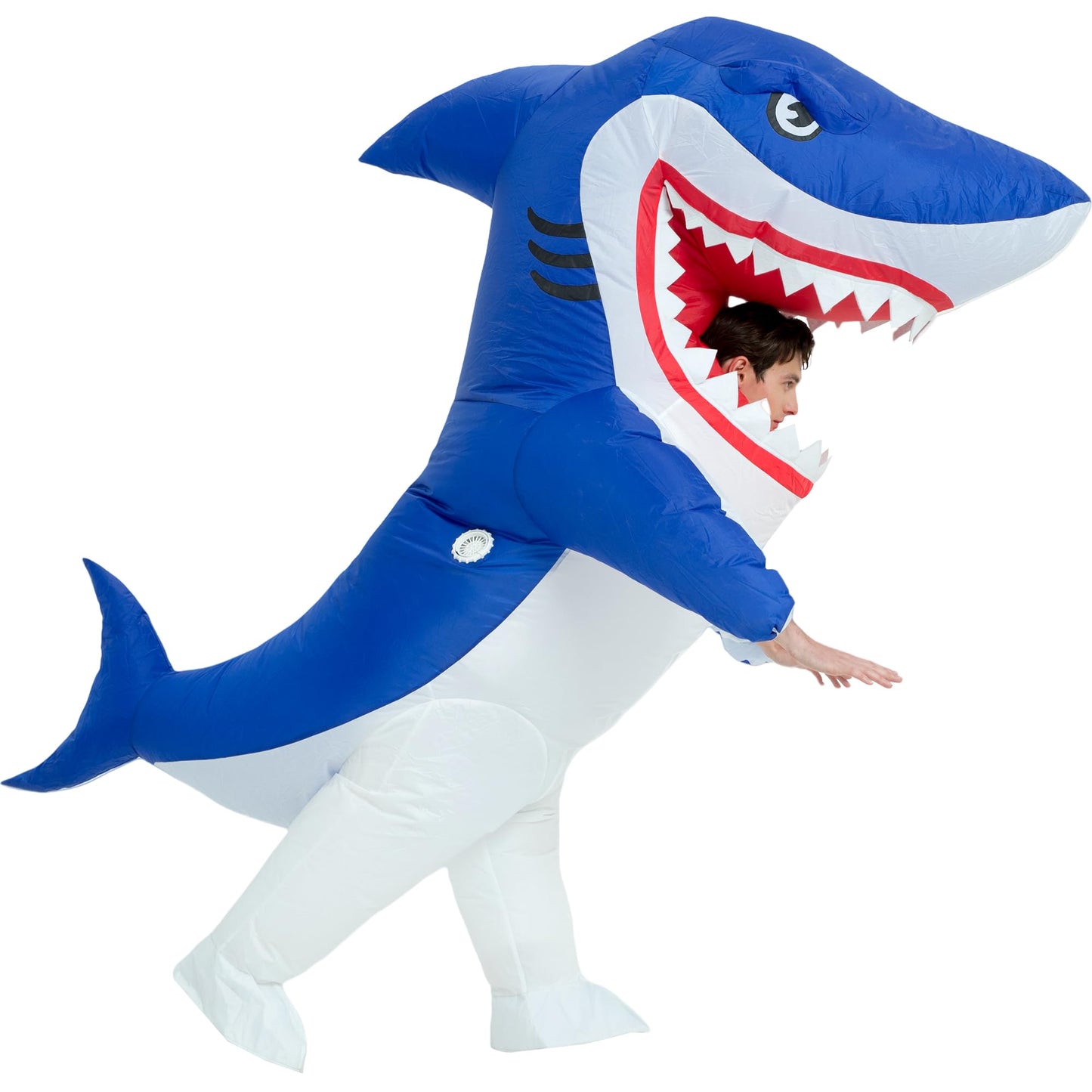 One Casa Inflatable Costume Adult,Blow Up Party Costumes,Inflatable Shark Costume,Halloween Costumes for Men Women (63INCH)