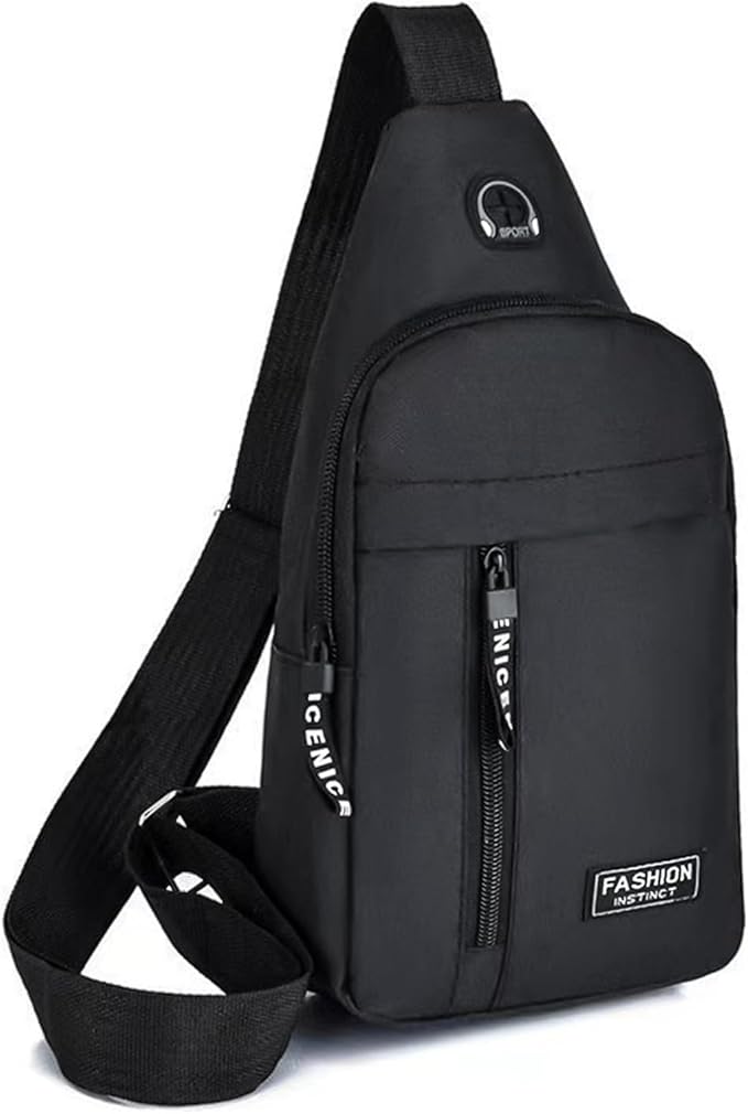Mens Crossbody Sling Bag Classic Small Sling Backpack for Traveling Hiking Outdoors Daypacks NSDJB01