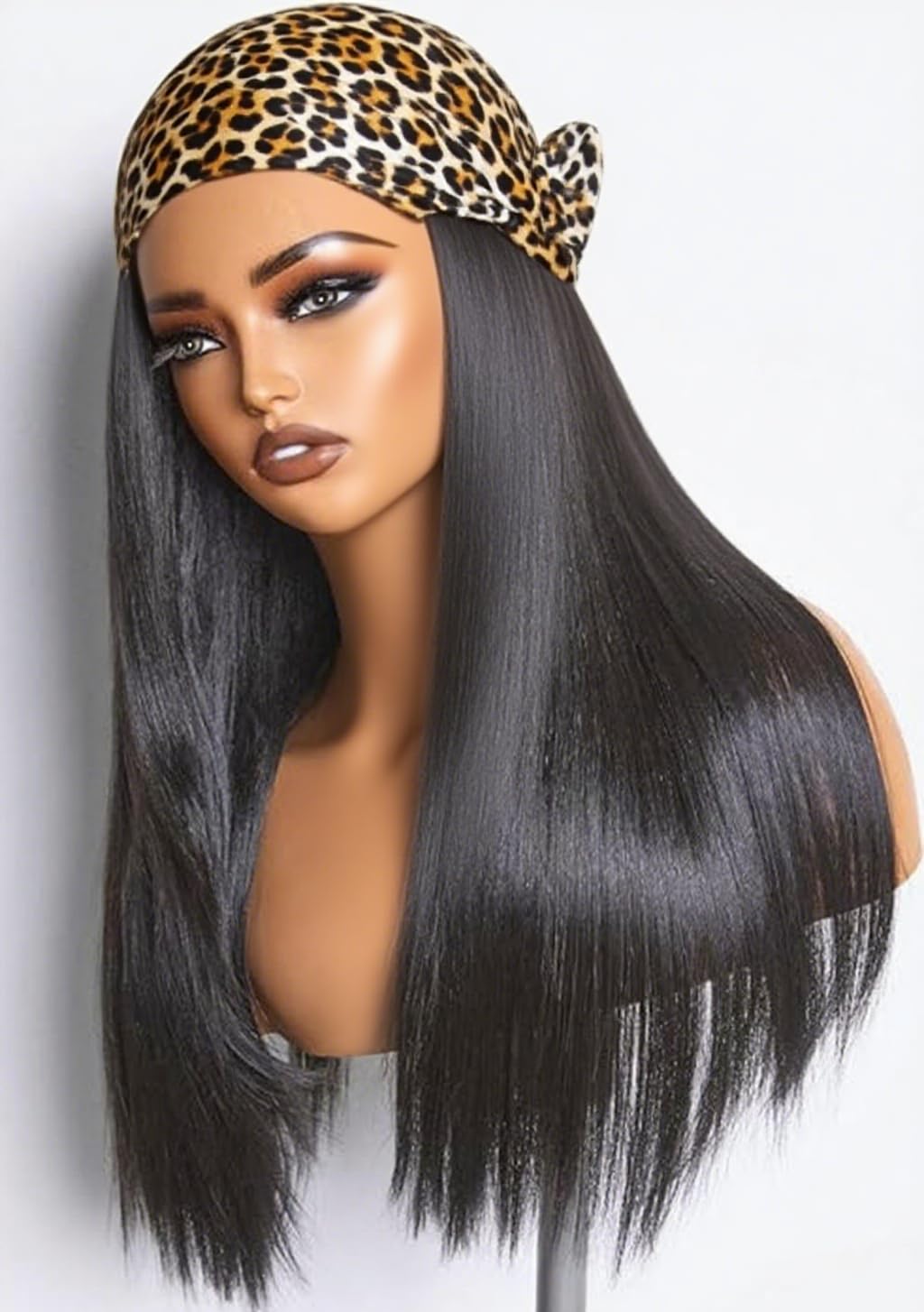 Emistar 26 Inch Layered Wig Lace Front Glueless HD Lace Front Wigs Wear and Go Black Wig, Pre Plucked Pre Cut Wigs for Beginners