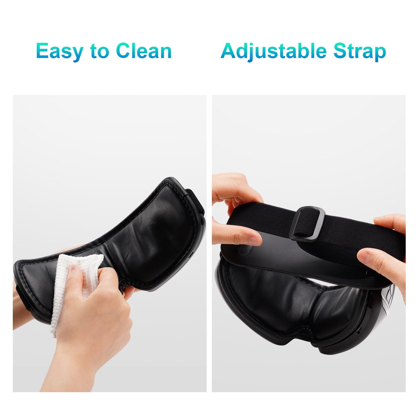 Eye Massager with Heat – Birthday Gift for Women Men Mom Dad Her Him, Smart Mask Massage with Music Care for Eye Strain Relief, Improve Sleep, Relax at Home, Indoors, Outdoors, Travel, Christmas