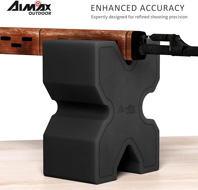 Aimax Outdoor 2 Pack Shooting Rest of Multiple Sizes, High Density Foams Rifle Rest, Precision-Enhancing Shooting Benches Portable Gun Block, Recoil Reduction, Resistant to Gun Oil