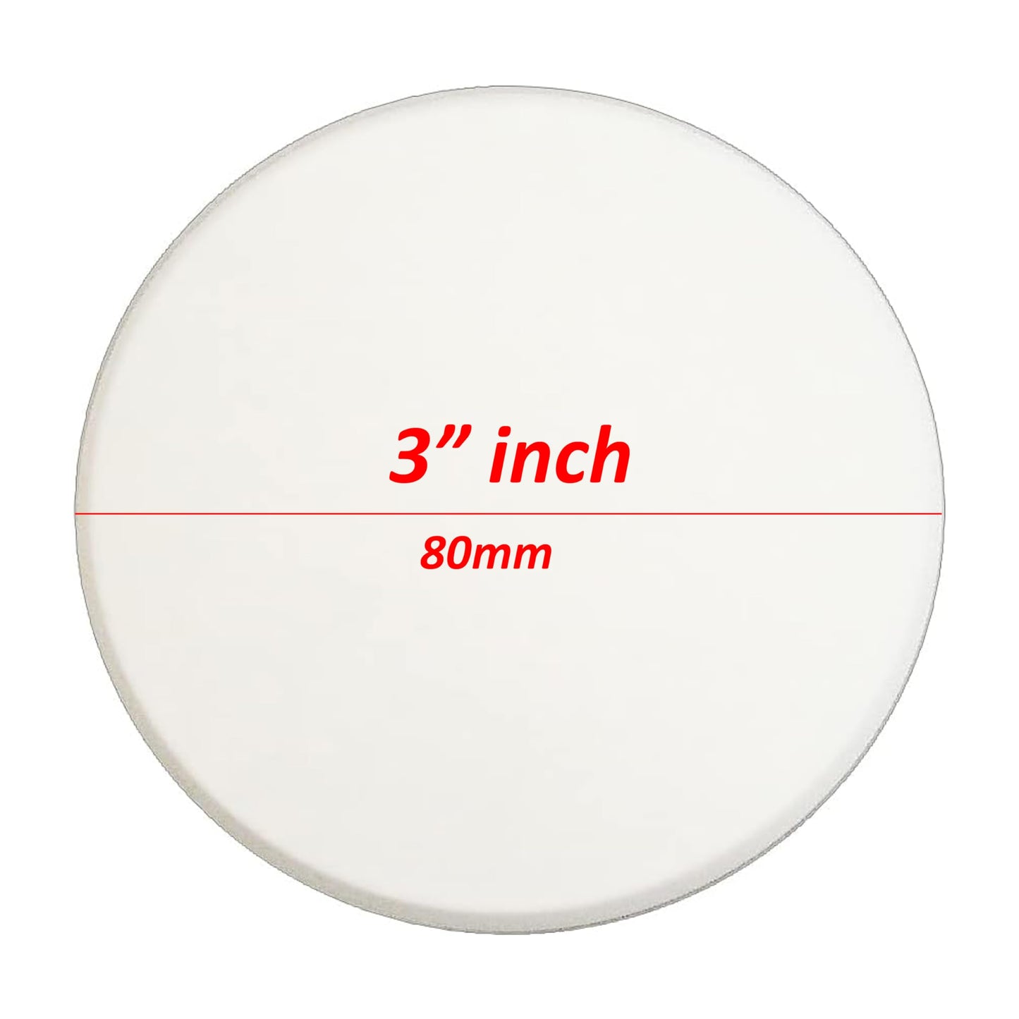 Wideskall® White Round Door Knob Wall Shield Self Adhesive Protector (3" inch Standard Size, 10.00, Count)