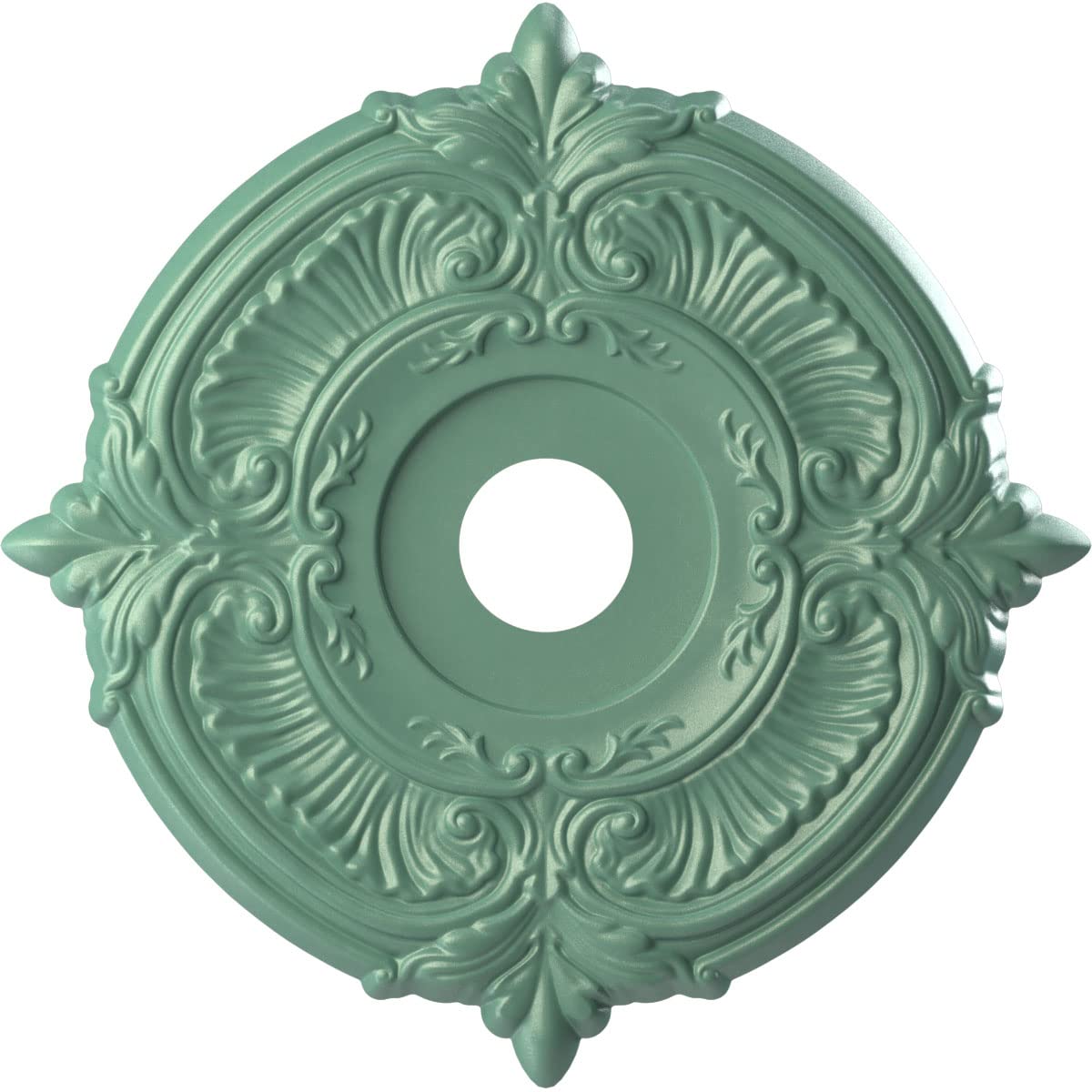 Ekena Millwork Cmp19Atfsm Attica Thermoformed Pvc Ceiling Medallion (Fits Canopies Up To 6 3/4), 19Od X 3 1/2Id X 1P, Universal
