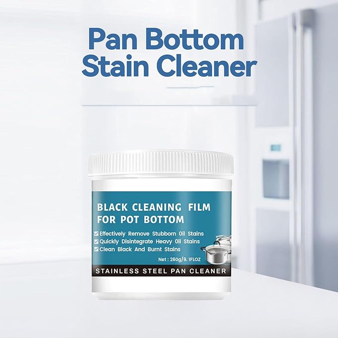 Powerful Burnt Residue Remover Paste for Cookware,Burnt-On Grease Remover,Grease Removers for Kitchen,Burnt Pans Cleaner,Removes Stubborn Stains On Stainless Steel,Cast Iron Pots