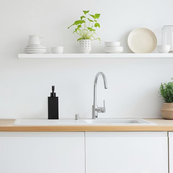 Soap Dispenser Matte Black,Table Standing for Bathroom Kitchen and Hotel, Anti-Rust with Durable Aluminium
