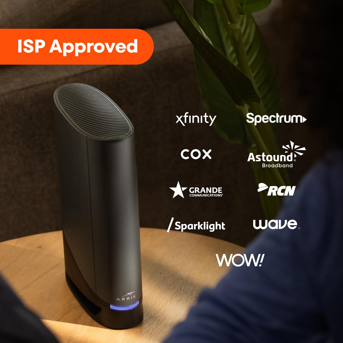 ARRIS (G36) - Cable Modem Router Combo - Fast DOCSIS 3.1 Multi-Gigabit WiFi 6 (AX3000), Approved for Comcast Xfinity, Cox, Spectrum & More, 1.2 Gbps Max Speeds, 2x2 OFDM