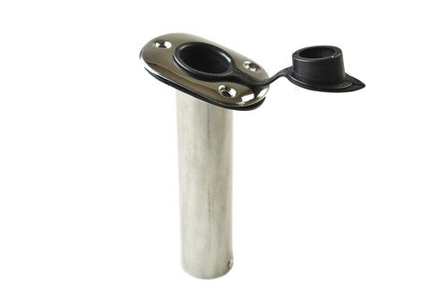 Vinland Marine Flush Mount Rod Holders for Boat, 304 Stainless Steel 15°, 30°, 90° Flush Mount Rod Holder, Gunwale Rod Holders, Gunnel Rod Holders for Boat, with Black Rod Holder Insert