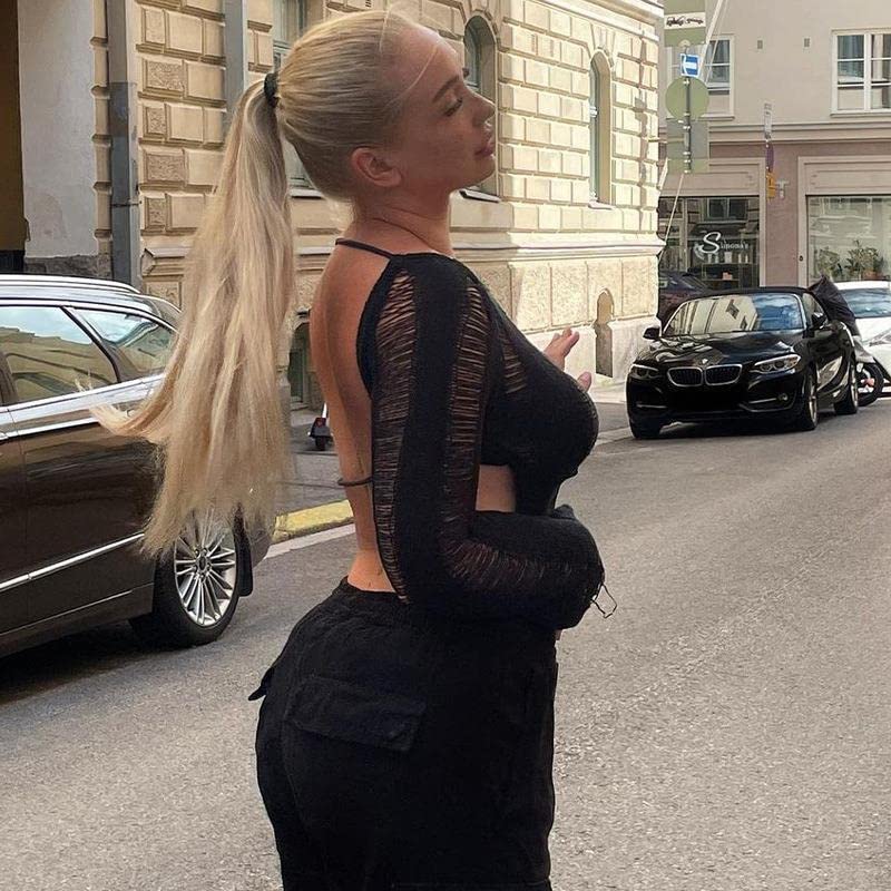 Pdxnyxx Long Sleeve Dress for Women Sexy Y2k Dress Bodycon Dresses for Women Sexy Dresses for Women