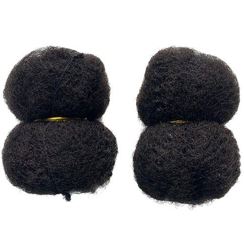Tight Afro Kinky Human Hair for Dreadlocks,Ideal for Making Locs,Repair Extensions,Twist or Braids 2 Bundles/Package Natural Black #1B 20inch