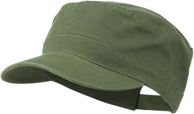 Garment Washed Adjustable Army Cap