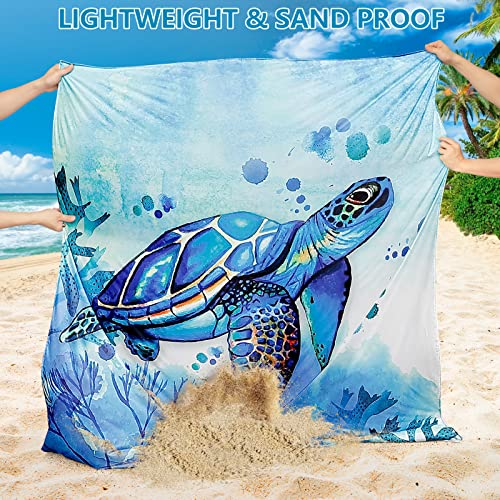 AISPARKY Beach Blanket Waterproof Sandproof Extra Large Beach Mat 79" X 83"/120"x108" for 2-8 Adults Quick Drying Durable ...
