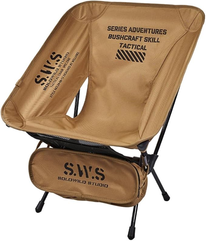 SURSONXW Camping Chair/Pocket Chair, 2.4 LBS Portable Foldable Compact with Aluminum Alloy & Seat Pocket for Outdoor Camp,...