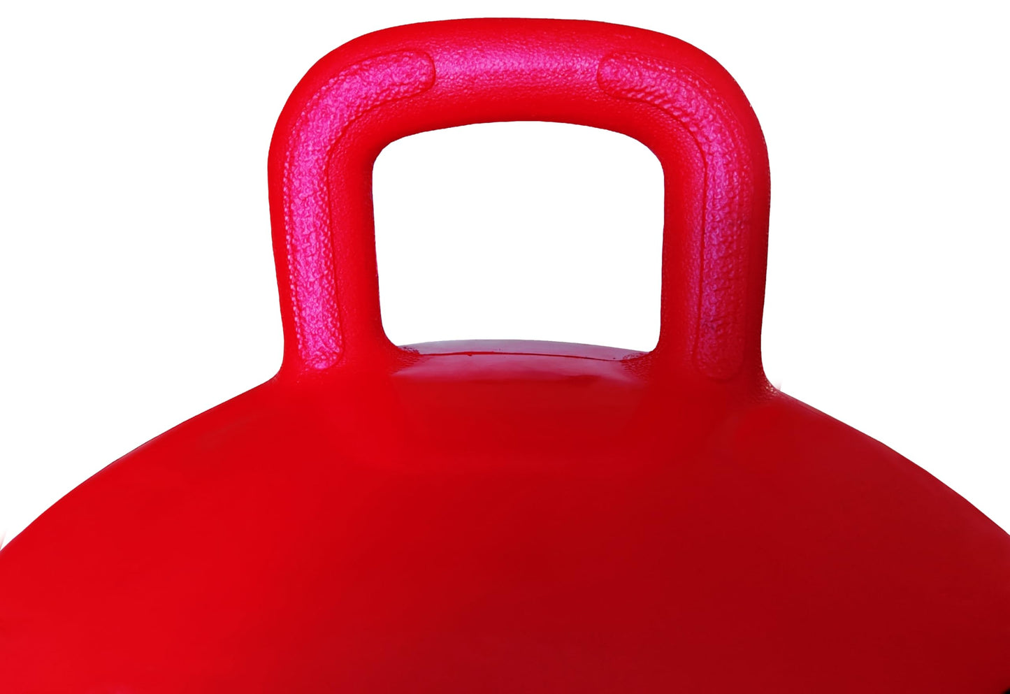 AppleRound Space Hopper Ball with Air Pump, 18in/45cm Diameter for Age 3-7, Kangaroo Bouncer, Hippity Hoppity Hop Ball for Children, Plain Color (Red)