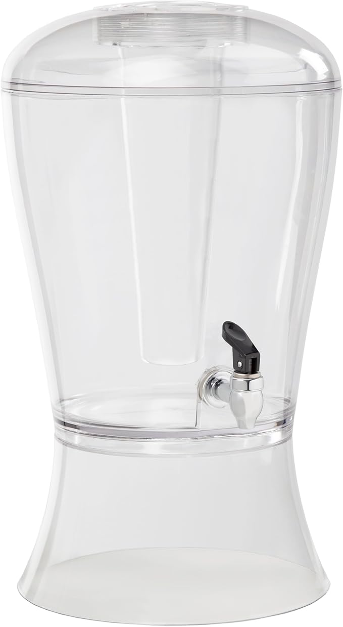 CreativeWare 3 Gallon Beverage Dispenser with Base Ice Cylinder Sleeve