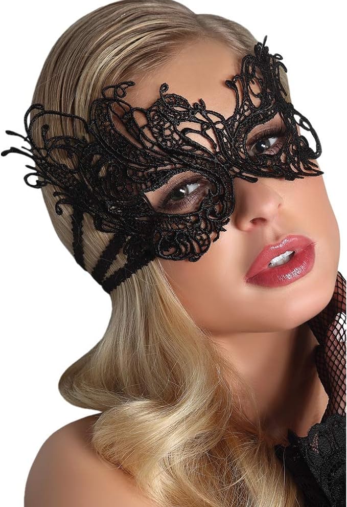 Exlinonline Lace Masquerade Mask Elastic,Fit for Adult,Soft Gentle Material,Specially For Costume,Thememed Party