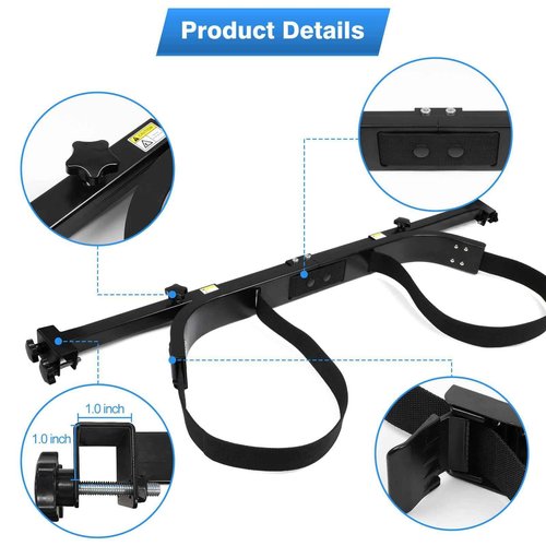Golf Cart Rear Seat Bag Holder Bracket Attachment for Most 2+2 Golf Cart Rear Seat with 1 Inch Square Tube, No Drilling Golf Cart Bag Attachment for EZGO Club Car Yamaha Golf Carts, Metal/Stable