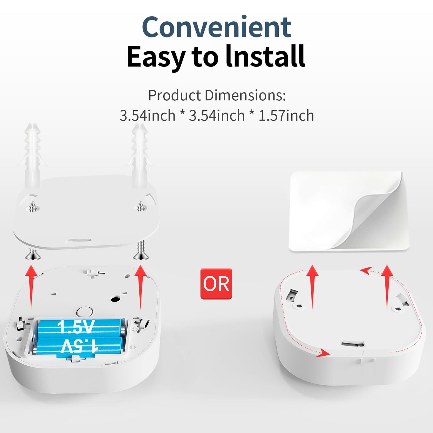 WARROXIDE Smoke Detectors for Home,Photoelectric Wireless Fire Alarms Replaceable Battery Powered,Portable Smoke Alarm with Test/Mute Button,Attic Smoke Detector,2 Pcs(Battery Not Included)
