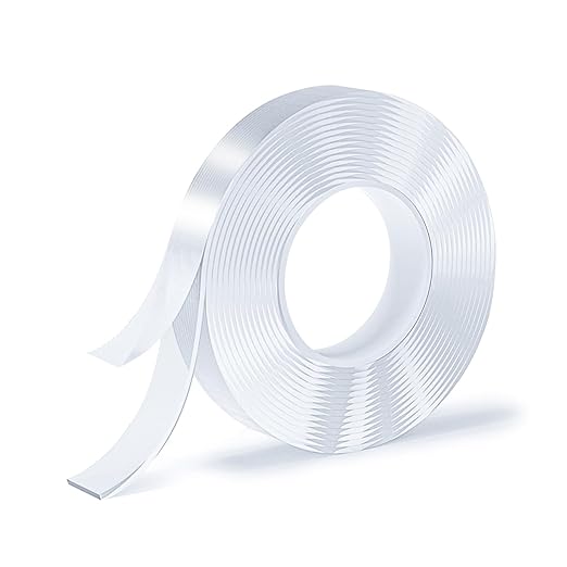 Double-Sided Tape, Nano Tape, Transparent Traceless Removable Washable Reusable Tape - Suitable for Carpets, Photo Walls, Kitchen Furniture - 3m Per Roll