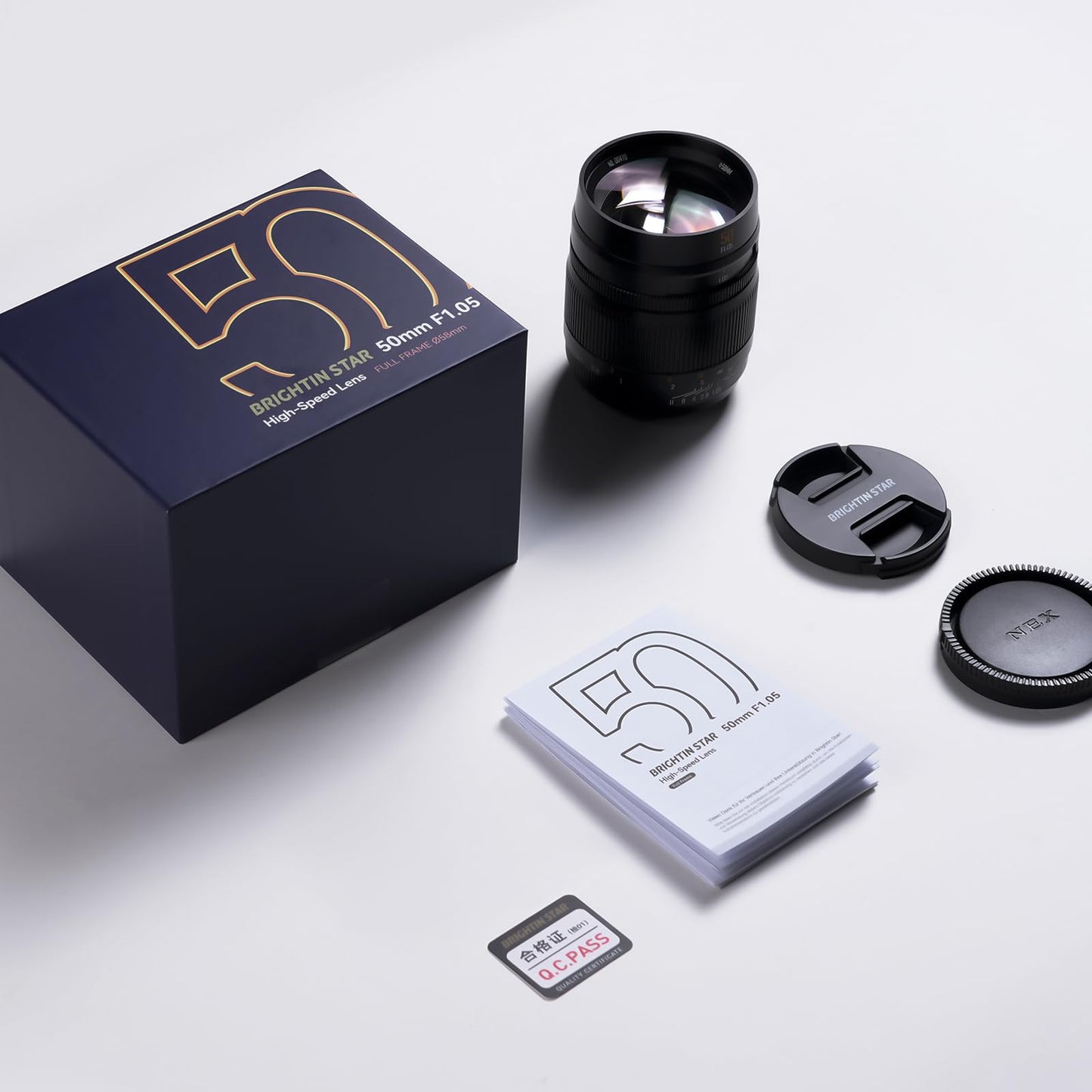 Brightin Star MF 50mm F1.05 Full-Frame Lens for Sony E Mount Mirrorless Cameras，f/1.05 Large Aperture Manual Focus Prime Lens Fit for A7III A7RIII A7SII A7II a6500 a6400 a6300