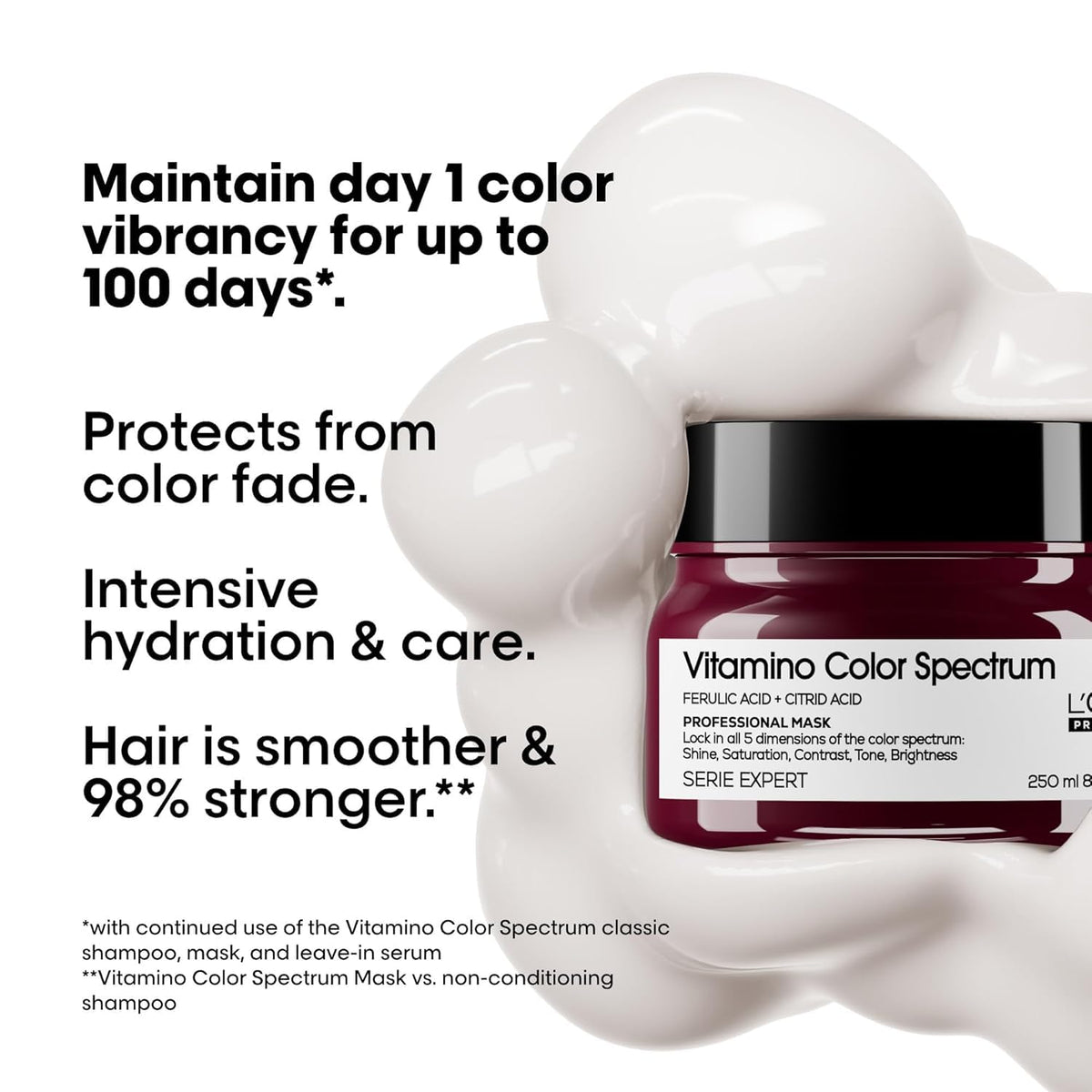L'Or  al Professionnel Paris Vitamino Color Spectrum Mask - Maintains Day 1 Vibrancy, Intensive Moisture, Strengthens & Smooths