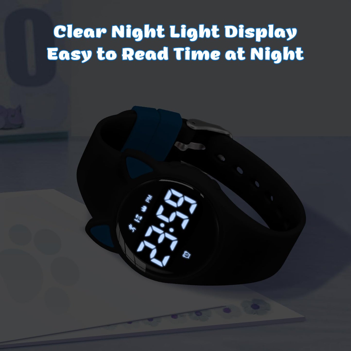Timever Kids Digital Watches for Girls Boys, Sports Watch with Fitness Tracker, Pedometer, Alarm Clocks, Stopwatch, No App Needed & Waterproof Kids Watch, Gift for Teens Girls Boys Ages 5-14