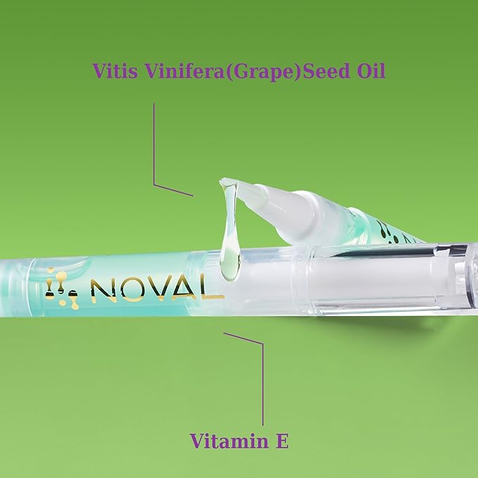 NOVAL Cuticle Oil Pens for Nails – Moisturizing & Fast Absorption, Non-Greasy, Lime Scent, 6PCS