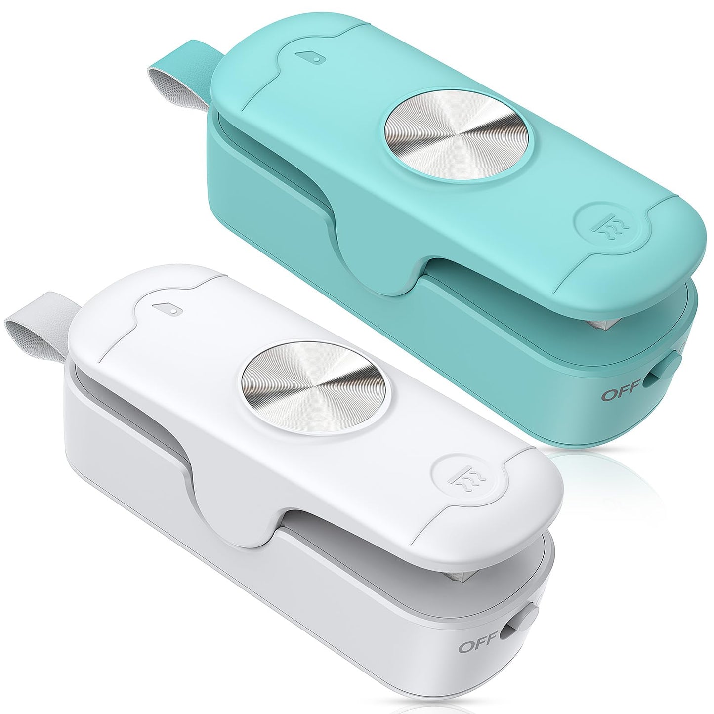 OEOP Bag Sealer, 2 in 1 Mini Bag Sealer Heat Seal and Cutter, Portable Chip Bag Sealer Heat Sealer Bag Resealer for Snacks Candies Plastic Bag Food Storage (Batteries Included)