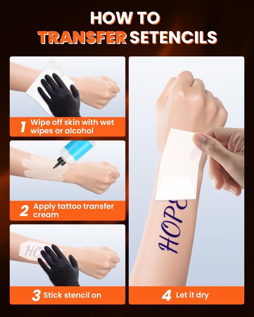 COLORWING M08F Portable Wireless Tattoo Stencil Printer, Thermal Inkless Bluetooth Tattoo Stencil Machine with 10pcs Tattoo Transfer Paper, Ideal for Tattoo Artists & Beginners - White