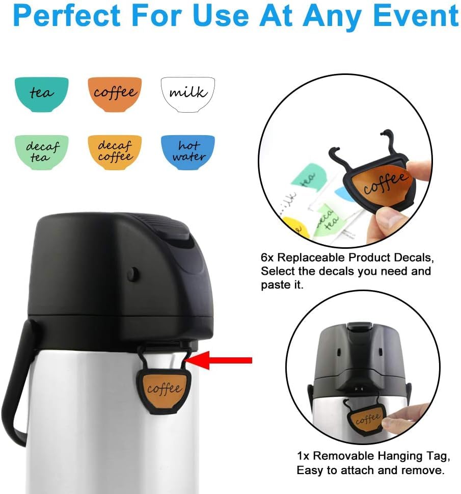 TOMAKEIT Airpot Coffee Dispenser Thermal with Pump,3L/102 Oz Insulated Stainless Steel Large Airpot Coffee Carafe Lever Ac...