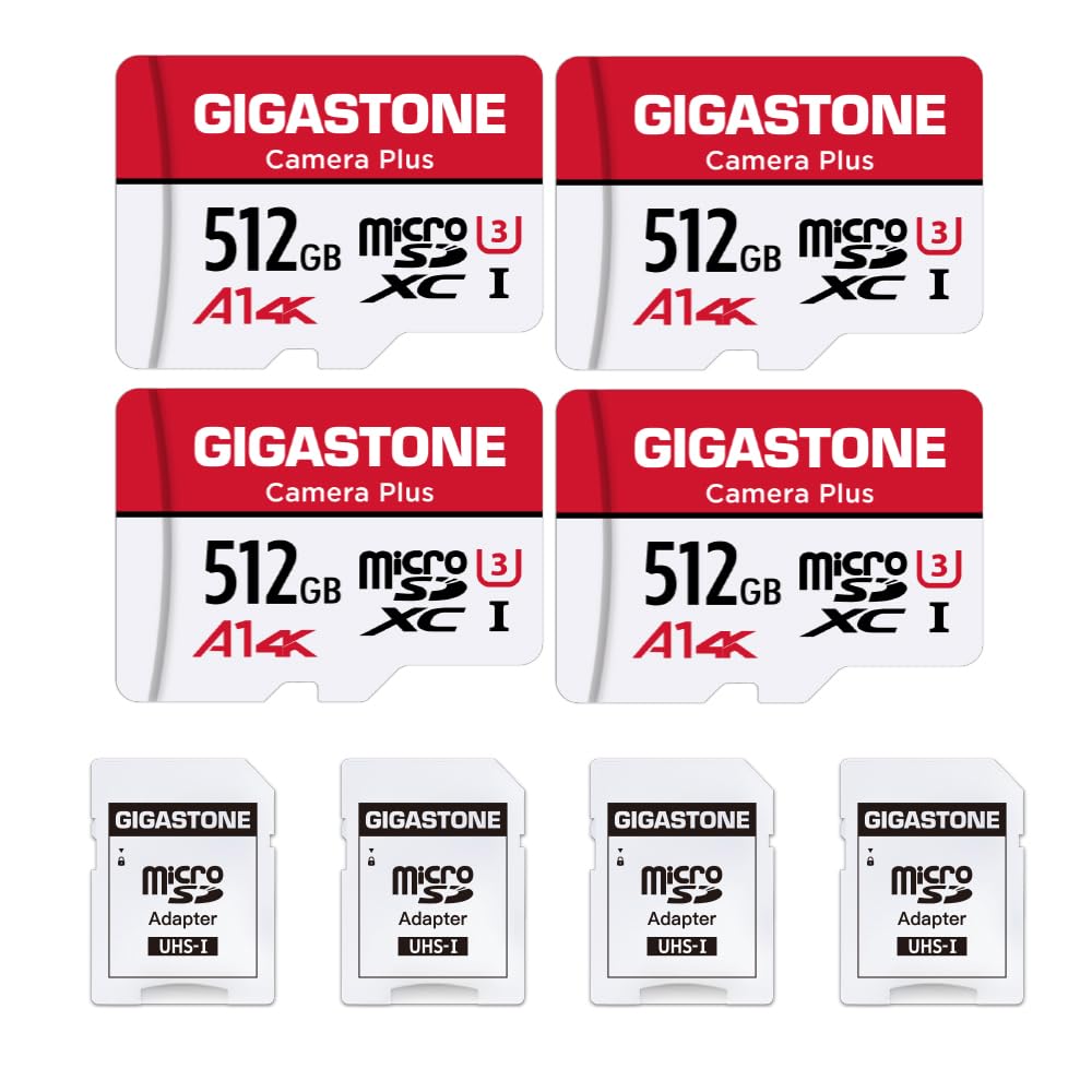 GIGASTONE 256GB Micro SD Card, Gaming Plus, MicroSDXC Memory Card for Nintendo-Switch 1, Steam Deck, Dash Cam, Security Camera, 4K Video Recording, UHS-I A1 U3 V30 C10, up to 100MB/s, with Adapter