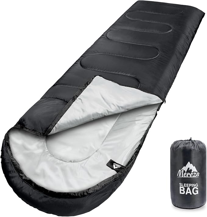 MEREZA Sleeping Bags XL for Adults Cold Weather Mens Large Wide Sleeping Bag for Big and Tall Girls Boys with Compression ...