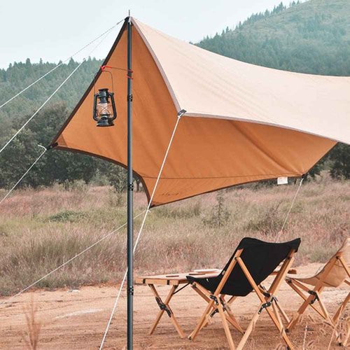 Telescopic Tarp Poles, Canopy Adjustable Carbon Fiber Poles Set of 2, Portable & Lightweight Tent Tarps for Awning, Camping, Hiking 118"